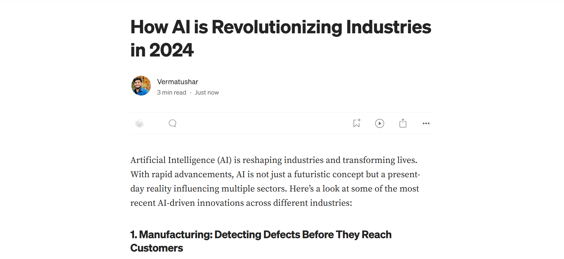 AI advancement in 2024